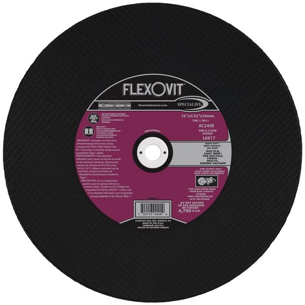 Flexovit REINFORCED CUTOFF WHEEL SPECIALIST L6617